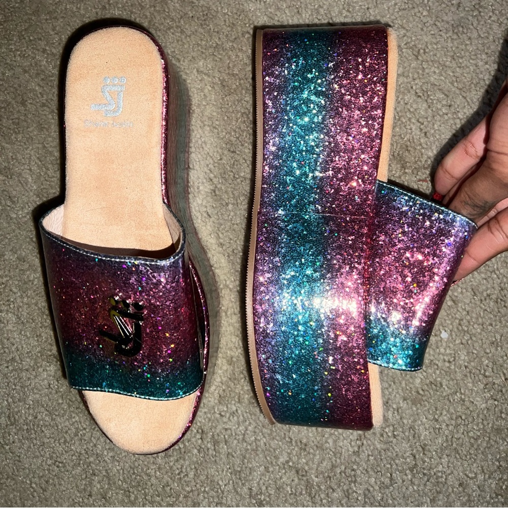 Shane Justin cotton candy platforms